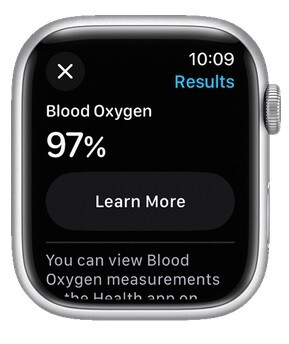 The blood oxygen sensor at work on the Apple Watch - The Apple Watch could be banned from entering the United States