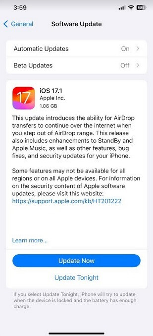 Apple releases iOS 17.1 and iPadOS 17.1 - Apple releases iOS 17.1 with improvements to AirDrop and StandBy, plus a fix for image retention