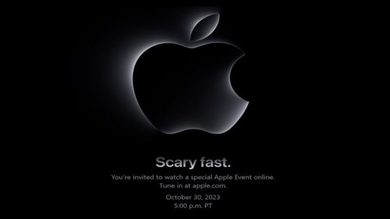Apple sends out invites for 'Scary Fast' event on October 30