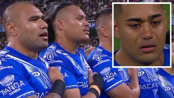 Australia Vs Samoa, Emotional Samoan anthem Star’s tears melt hearts, Connolly Lemuelu