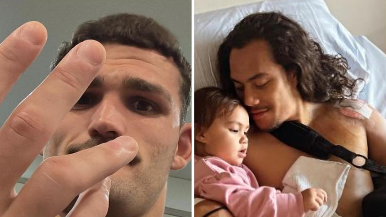 Jarome Luai, Nathan Cleary, Penrith Panthers, injuries revealed, photos, surgery, shoulder, finger, dislocated, grand final