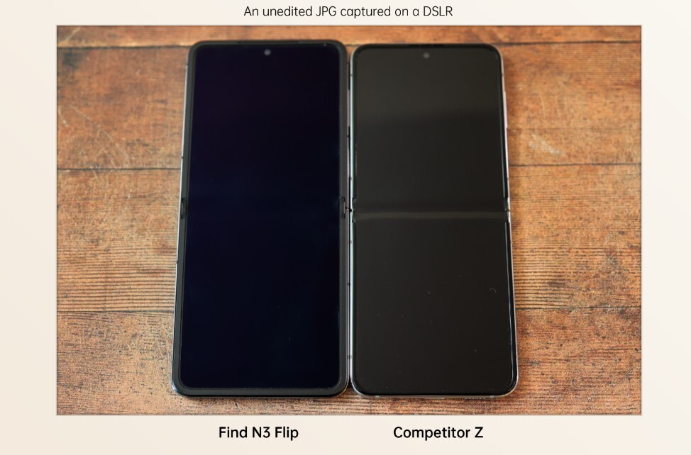 Find N3 Flip's flex hinge upgrade results in almost undetectable screen crease - Oppo Find N3 Flip lands worldwide with the best camera kit on a clamshell