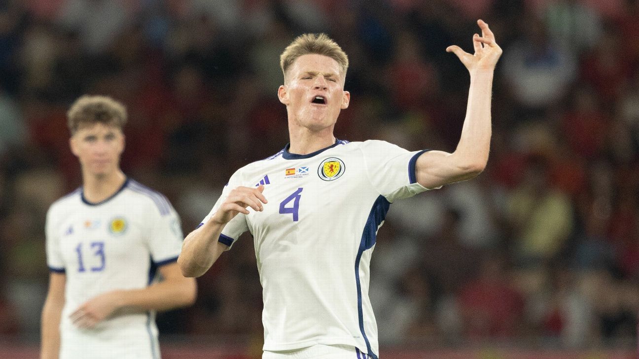Scotland annoyed McTominay golazo ruled out in loss to Spain