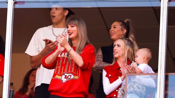 Taylor Swift attends Chargers vs. Chiefs on Sunday
