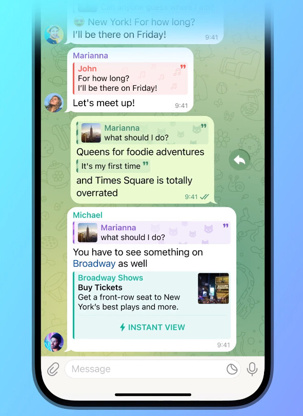 Customizable Link Previews – Telegram update adds improvements to reply and link previews