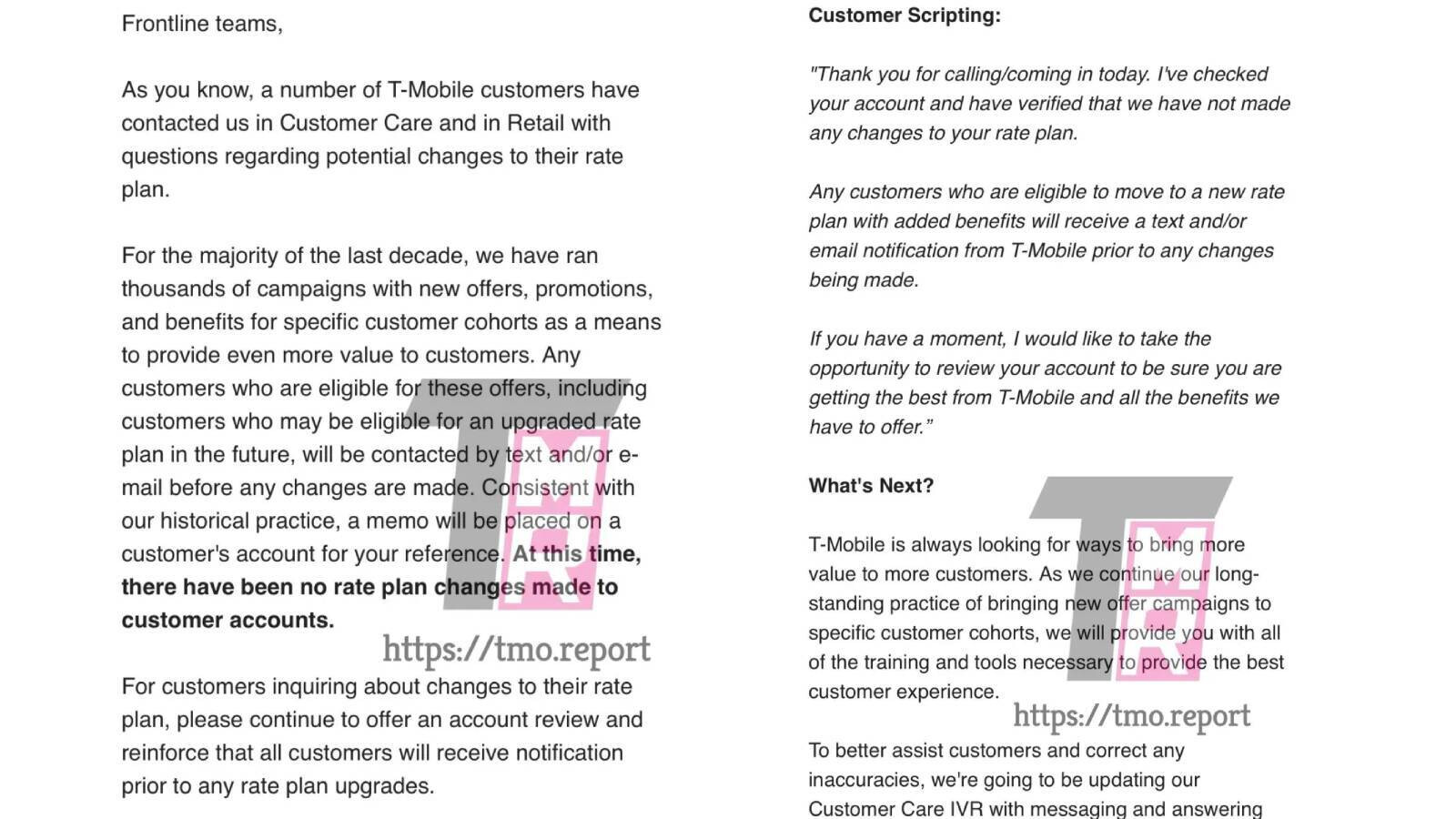 Maybe you were a little too hard on T-Mobile or maybe that's why some changes were rolled back.
