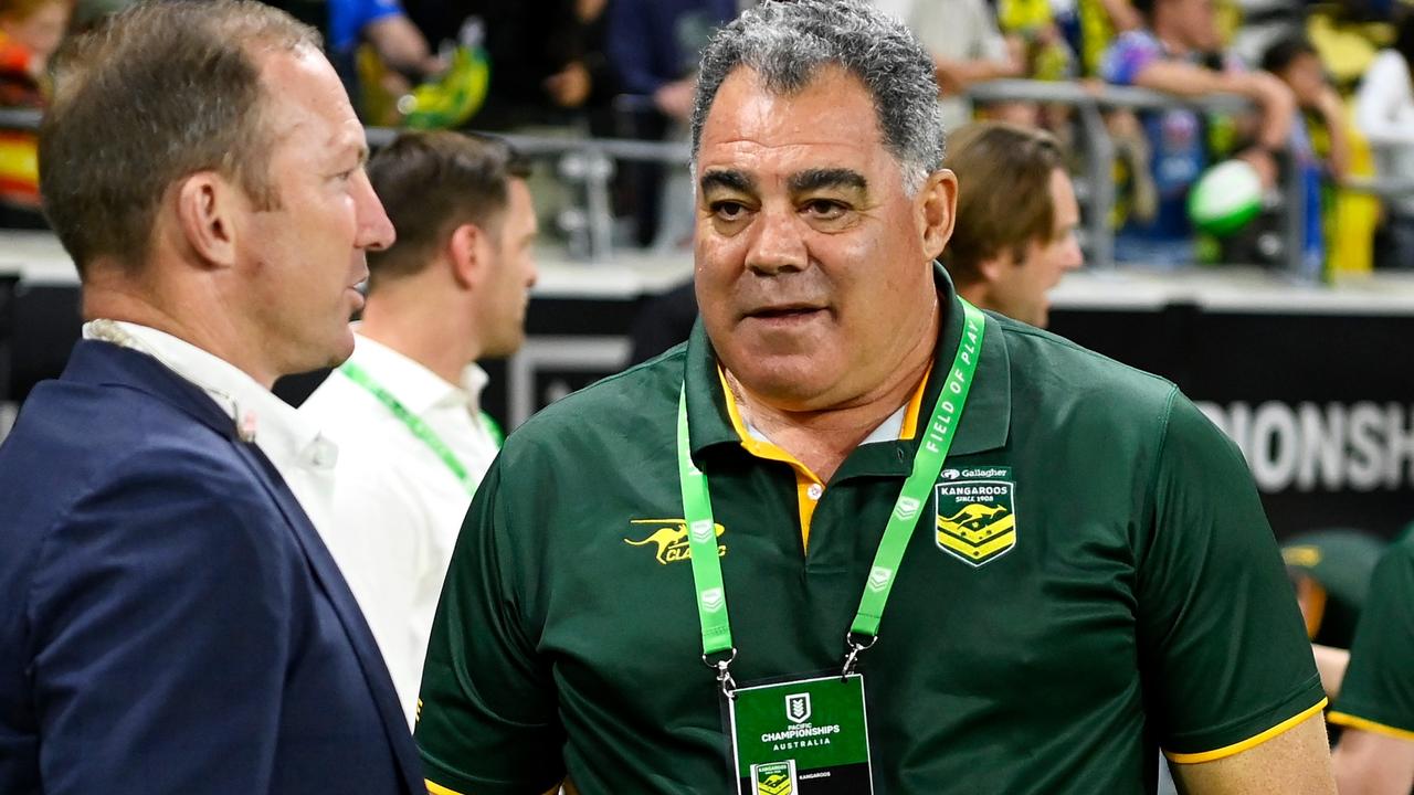 players not singing the national anthem, Australian Kangaroos, Mal Meninga, Kotoni Staggs, Payne Haas, Hamiso Tabuai-Fidow, Selwyn Cobbo