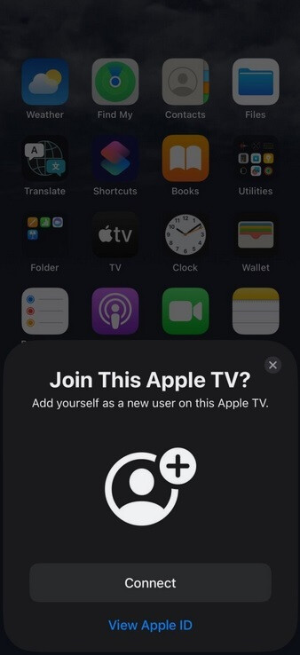 Affected iPhone with pop-up message asking you to become a new user on an Apple TV - Apple remains silent on Flipper Zero DoS attacks that render an iPhone unusable