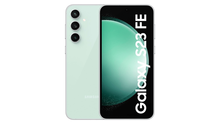 Galaxy S23 FE in mint green color