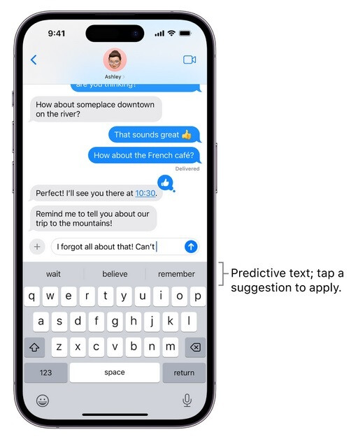 Predictive text on the iPhone - iOS 17.2 will bring a useful new switch to the iPhone's virtual QWERTY