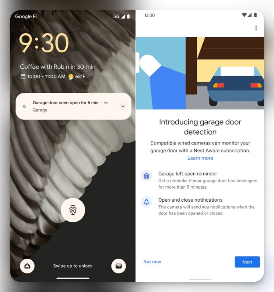 Source - Google - Google Home app adds outdoor Nest camera, AI-powered open garage door detection and more features