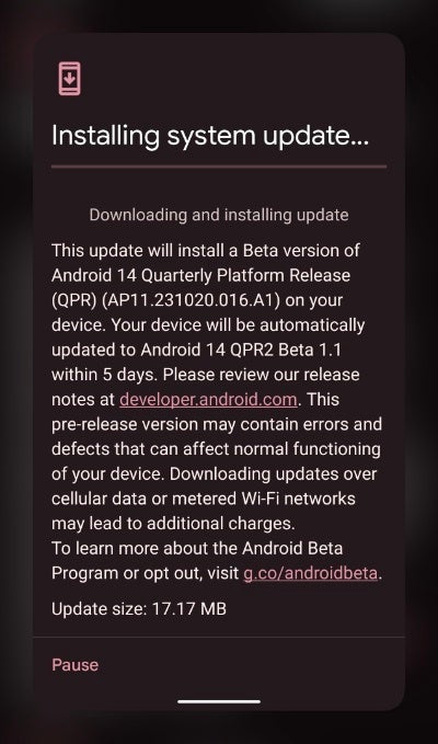 Android 14 QPR2 Beta 1.1 is now rolling out to Pixel devices