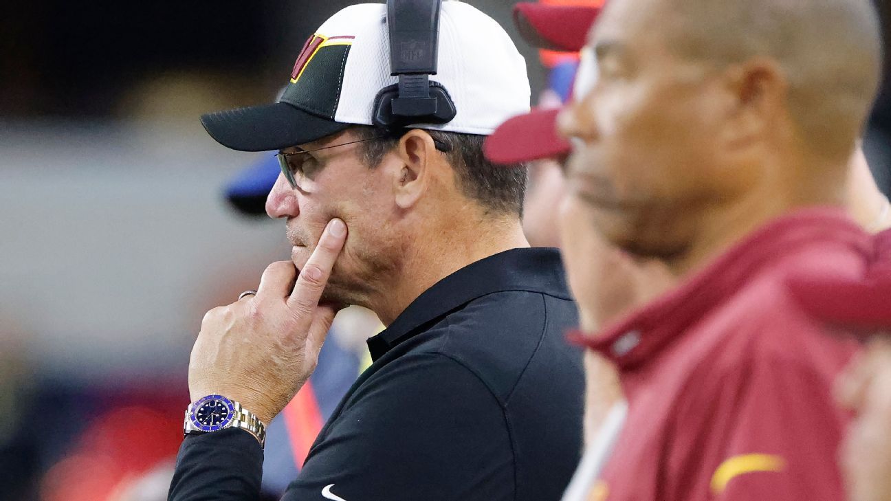 Commanders coach Ron Rivera 'not worried' about job status after 35-point loss
