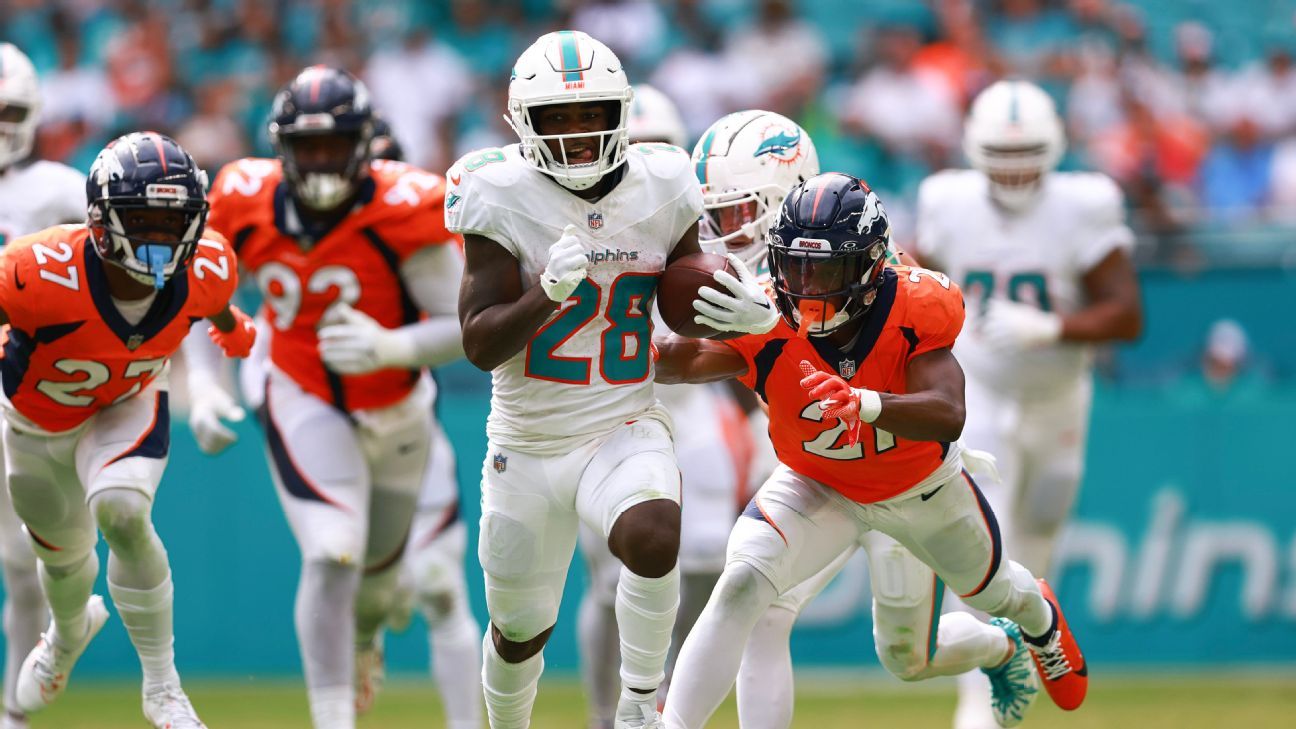 Dolphins activate rookie RB De'Von Achane (knee) off IR