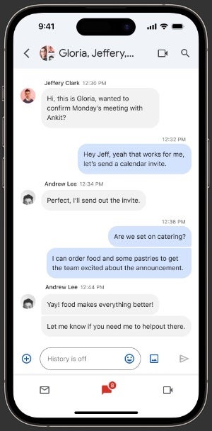 Google Chat extends its message bubbles to iPhones