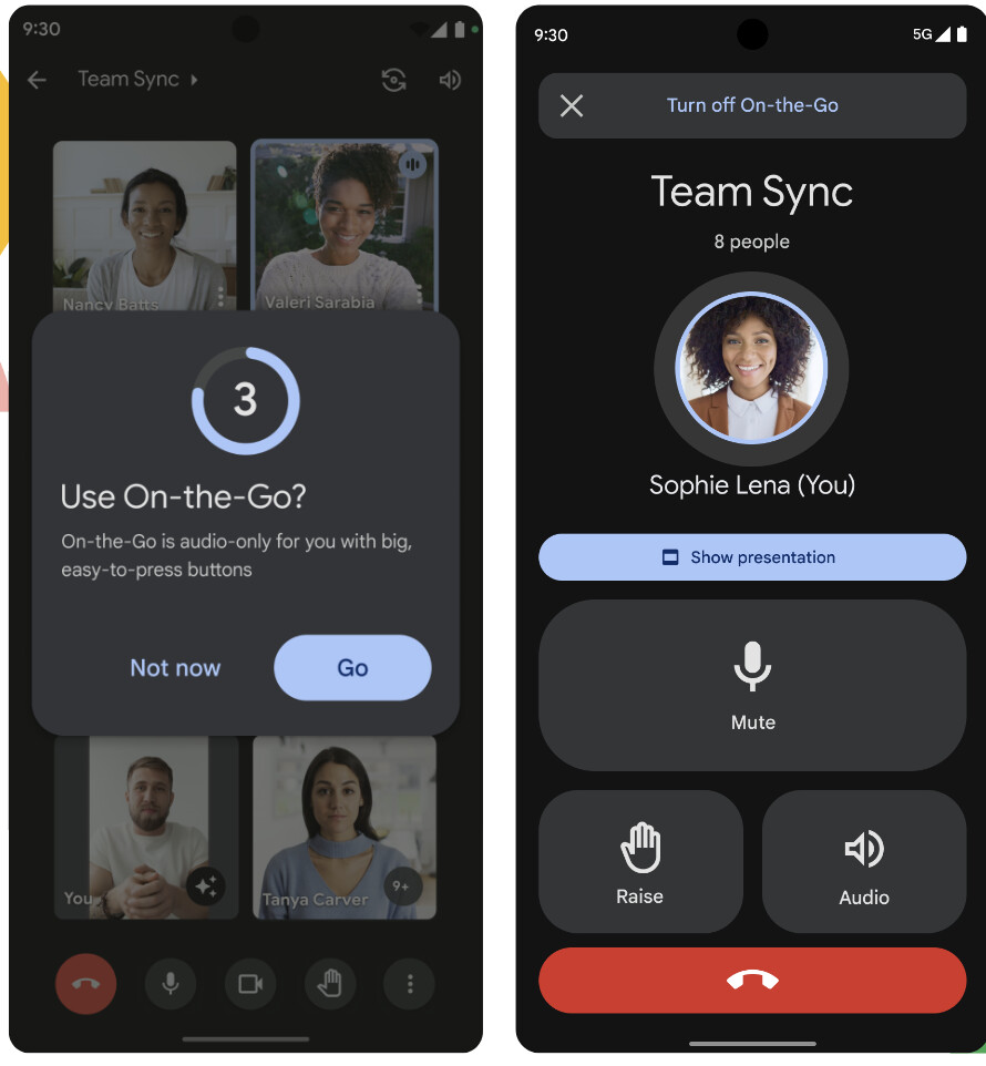 Image credit – Google – Google Meet deploys On-the-Go mode, transforming each location into a meeting room