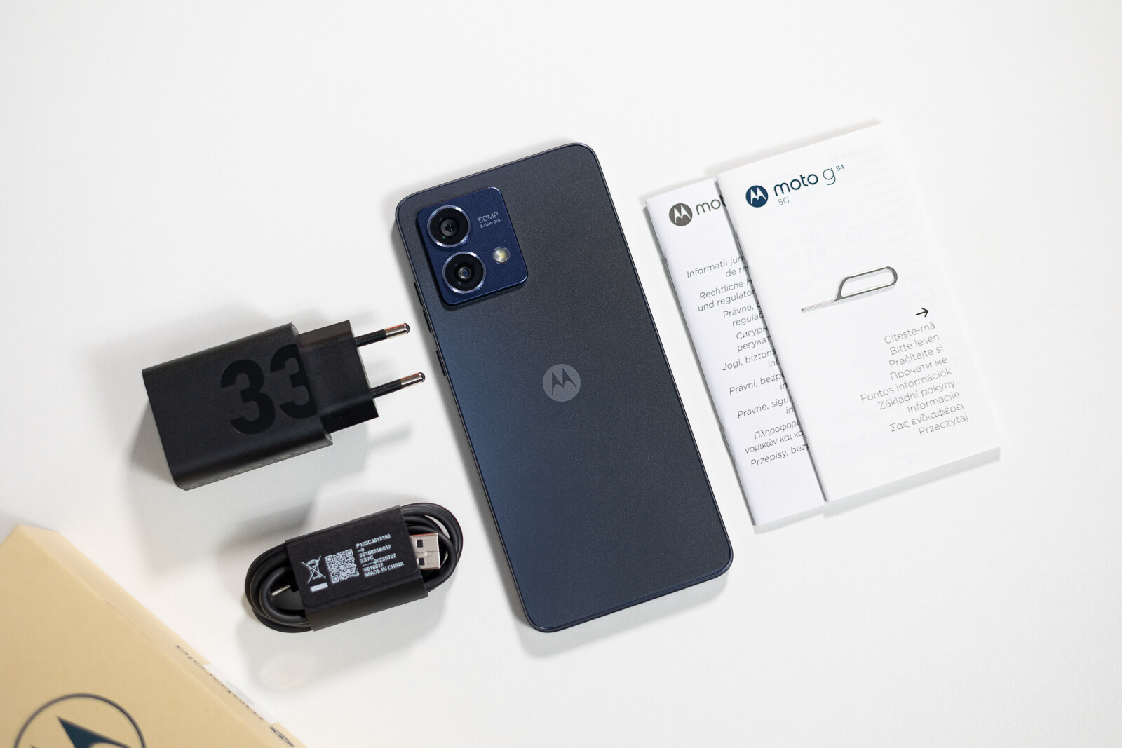 (Image credit - PhoneArena) Inside the Moto G84 box - Motorola Moto G84 5G review