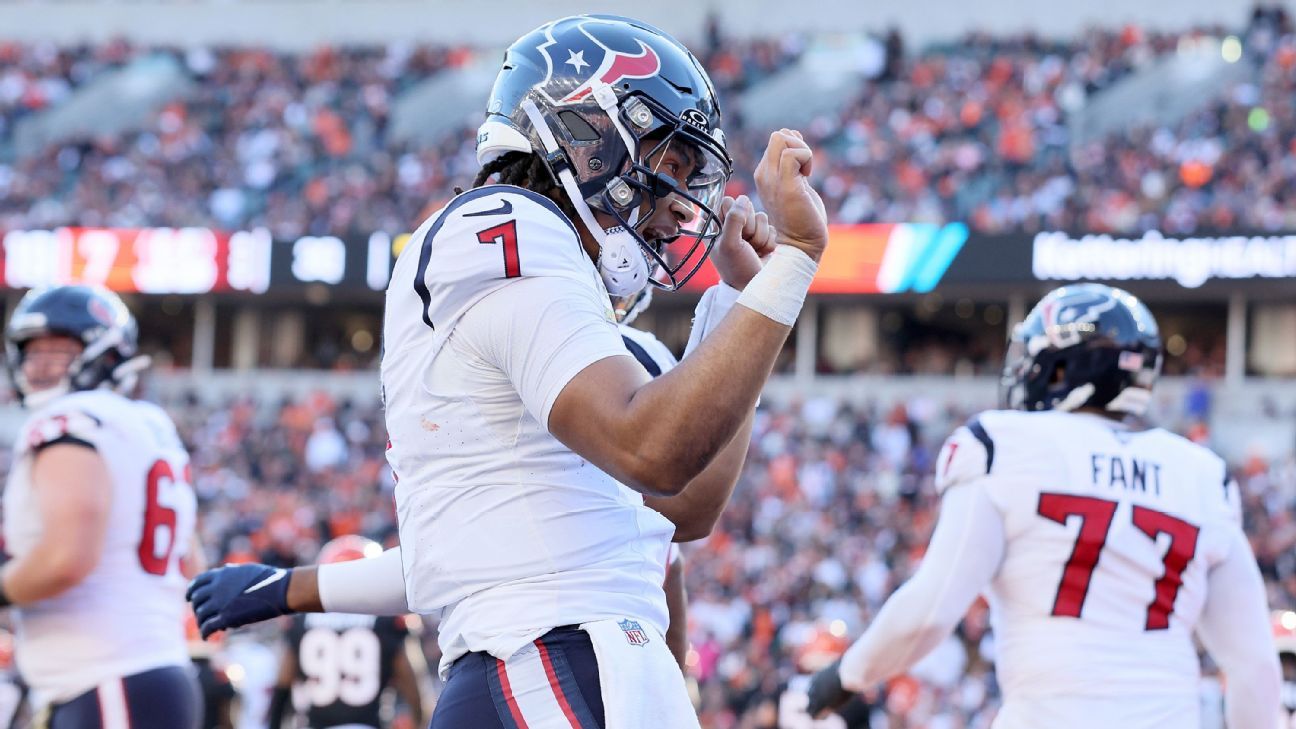 NFL rookie QB tracker: Stroud, O'Connell lead big comeback wins