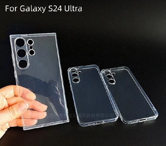 Cases purported to be for the Galaxy S24 series are shown - Photo of TPU cases for the Galaxy S24 series shows no obvious design changes for all three phones
