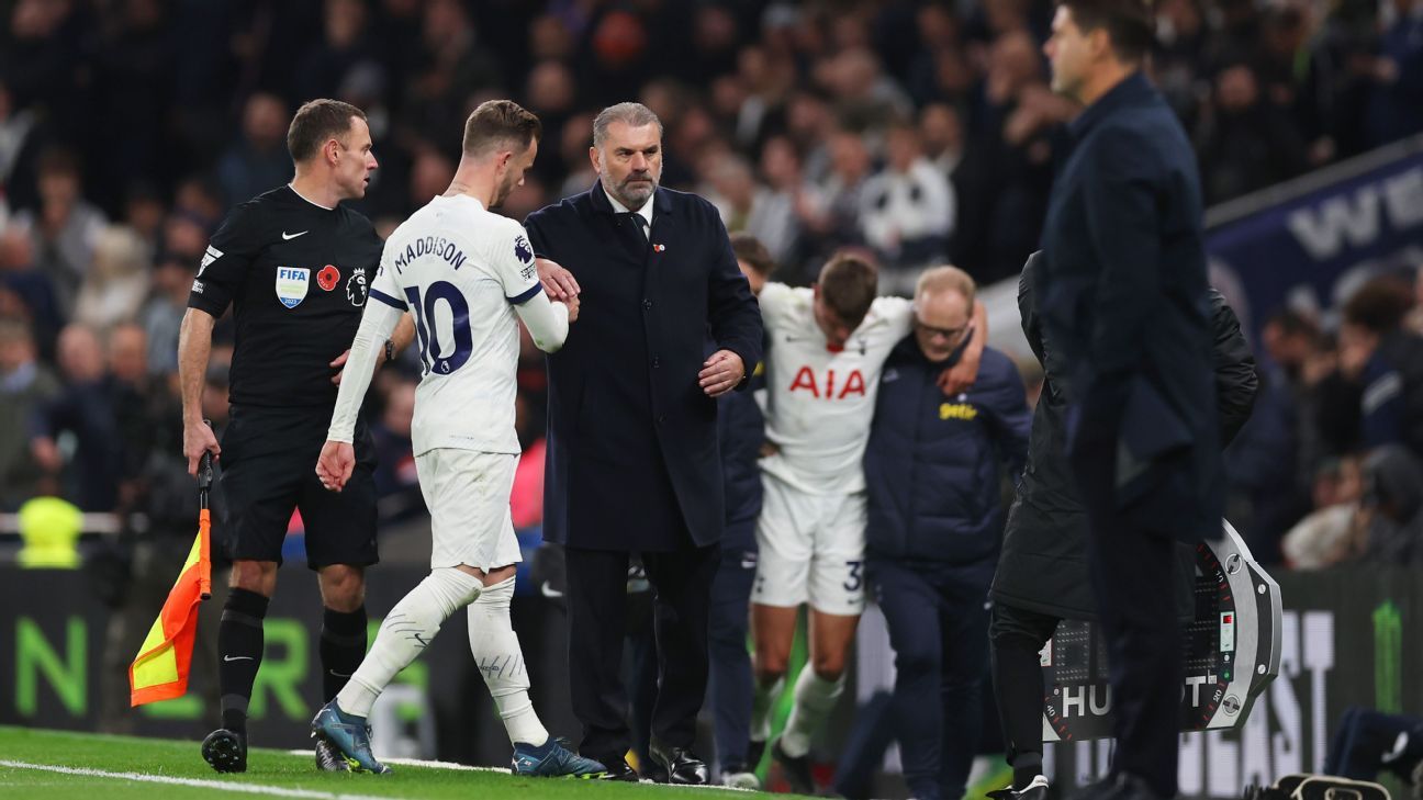 Spurs' Maddison, Van de Ven out until New Year - Postecoglou