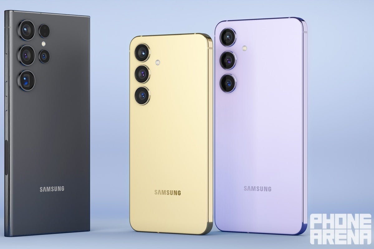 This is (more or less) what we expect the S24 Ultra, S24 and S24 Plus to look like (from left to right).  - A Samsung Galaxy S24 with 12 GB of RAM would be 
