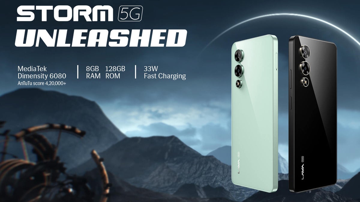 Lava Storm 5G goes official with standard mid-range specs, stylish design