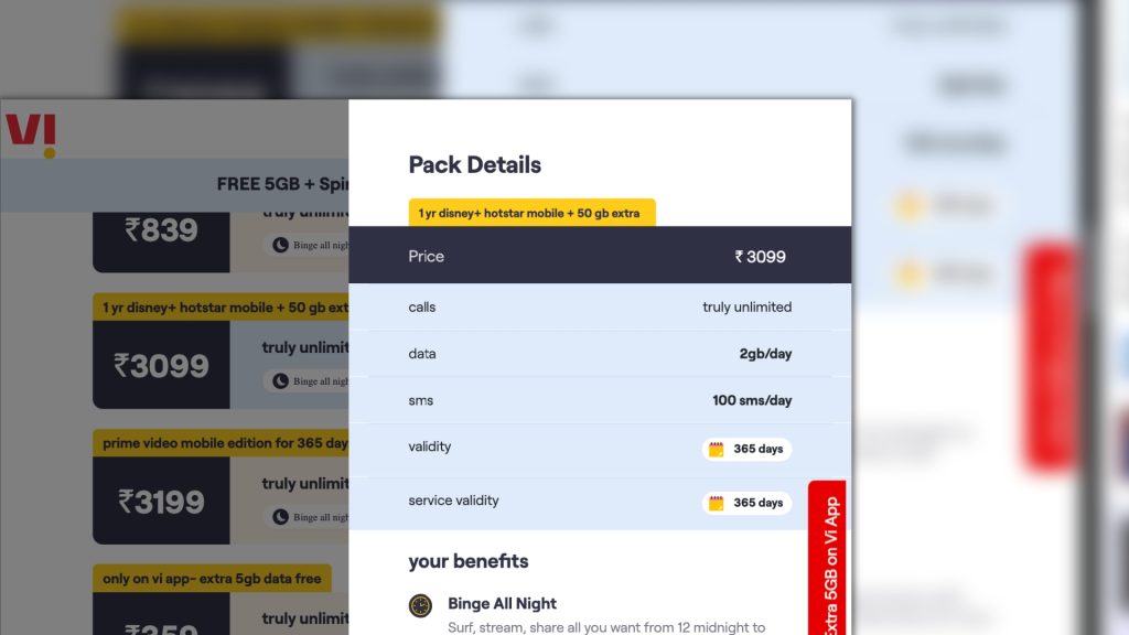 Vi Launches Rs. 3,199 Annual Recharge Plan With This OTT Service