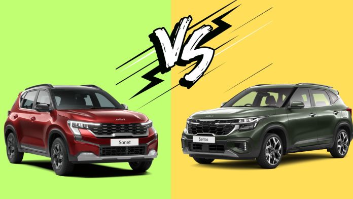 2024 Kia Sonet Facelift vs 2023 Kia Seltos: A Detailed Comparison of Price, Powertrain, Specifications