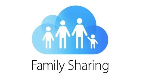 Apple included this logo on landing pages for apps that did not support Family Sharing.  Apple may owe you money after settling a class action lawsuit.