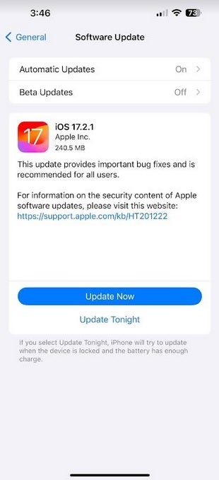 Apple releases iOS 17.2.1 - Apple releases iOS 17.2.1 to exterminate mysterious bugs