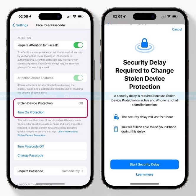 Apple adds another layer of biometric protection to iPhone in iOS 17.3;  Image Credit Beta Profiles – New iOS 17.3 Feature Will Keep Thieves From Accessing Your iPhone and Banking Apps