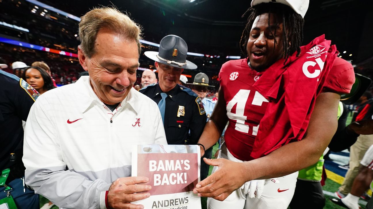 Saban, Alabama state CFP case after beating No. 1 UGA to win SEC