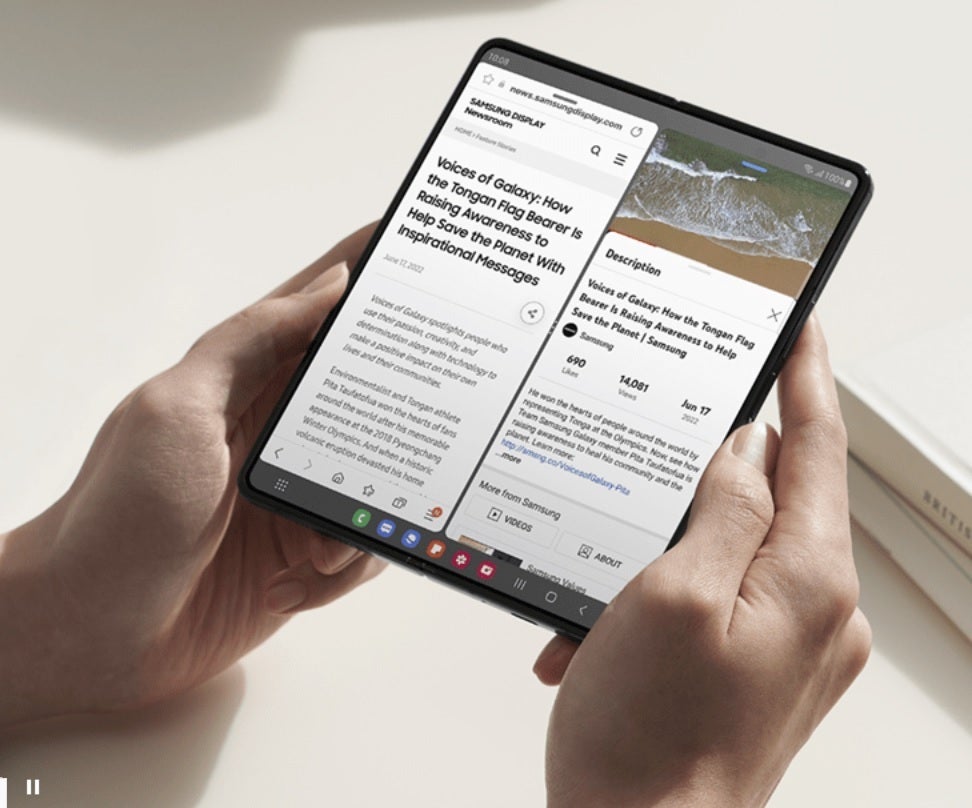 Samsung Display promotes foldable displays on its website - Samsung Display revamps its foldable unit as it prepares to deliver foldable Apple devices
