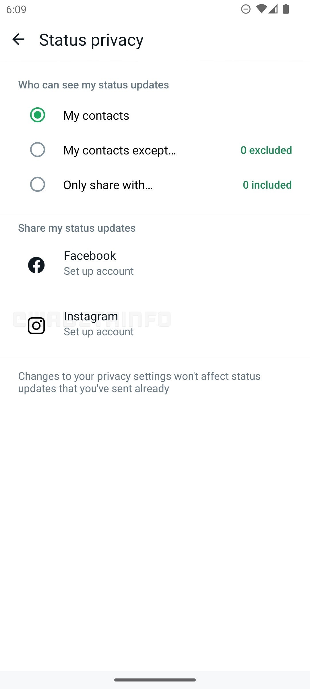 Image credit – WABetaInfo – WhatsApp will integrate with Instagram, allowing users to share status updates