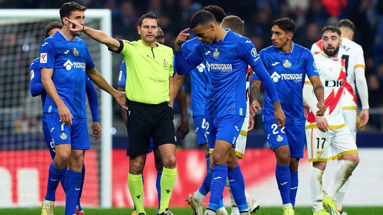Mason Greenwood 1 of 3 Getafe players sent off in LaLiga loss