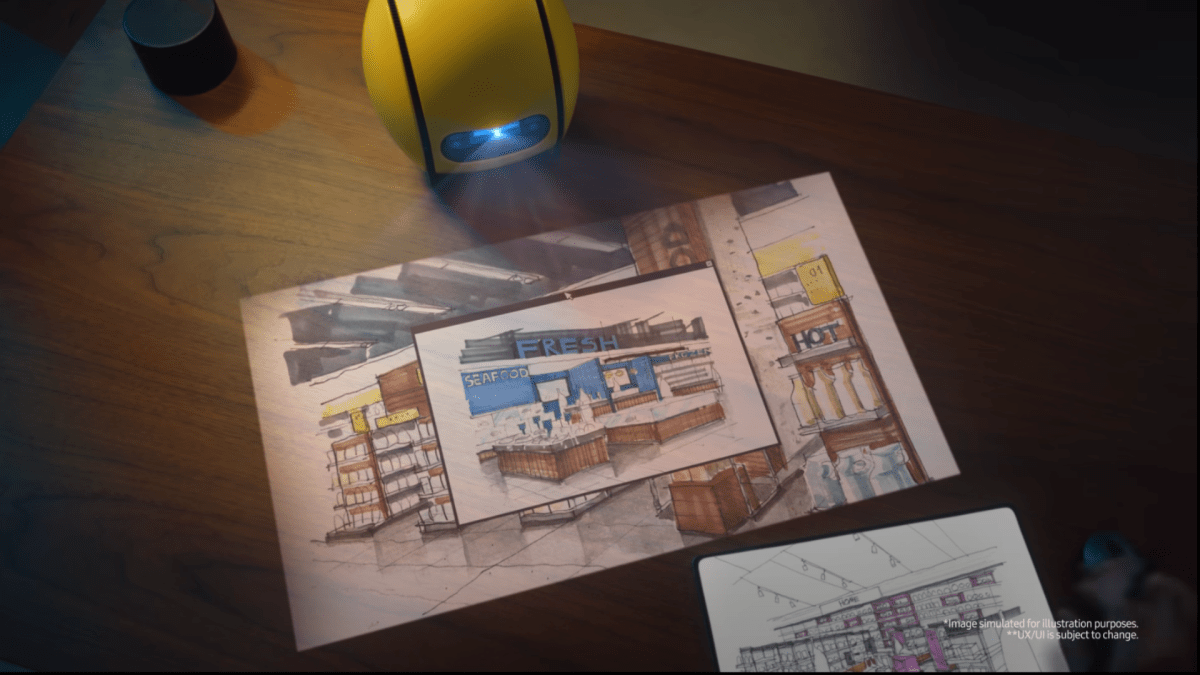Samsung's Ballie Makes An Appearance At The CES 2024 - With A Projector