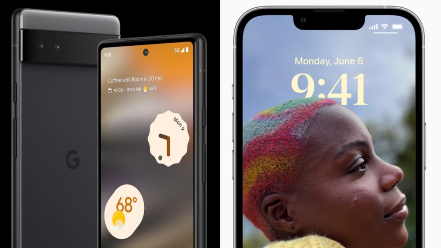 Both the Pixel 6a and iPhone 13 have 60Hz displays, but the iPhone is noticeably smoother.  - iPhone 16 raises questions about 