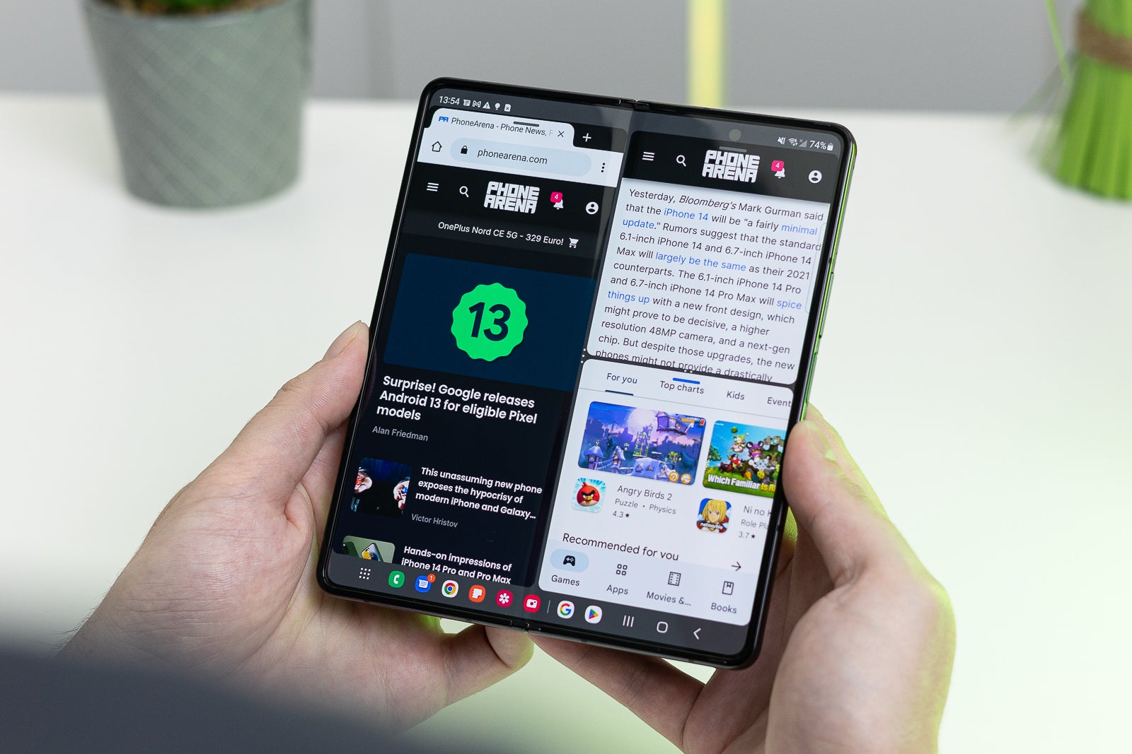 Playing two tabs on the Galaxy Z Fold 4 - Would a cheaper Galaxy Fold be enough to convince you to get a foldable?