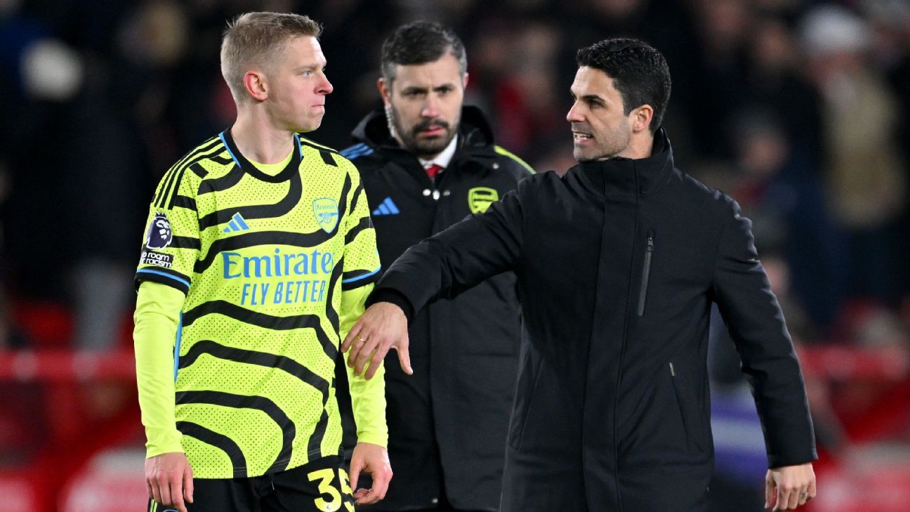 Arsenal's Arteta on heated Zinchenko-White row: 'I love it'
