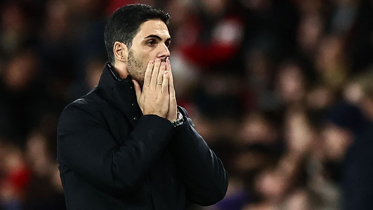 Arteta can't escape scrutiny for Arsenal's slump much longer
