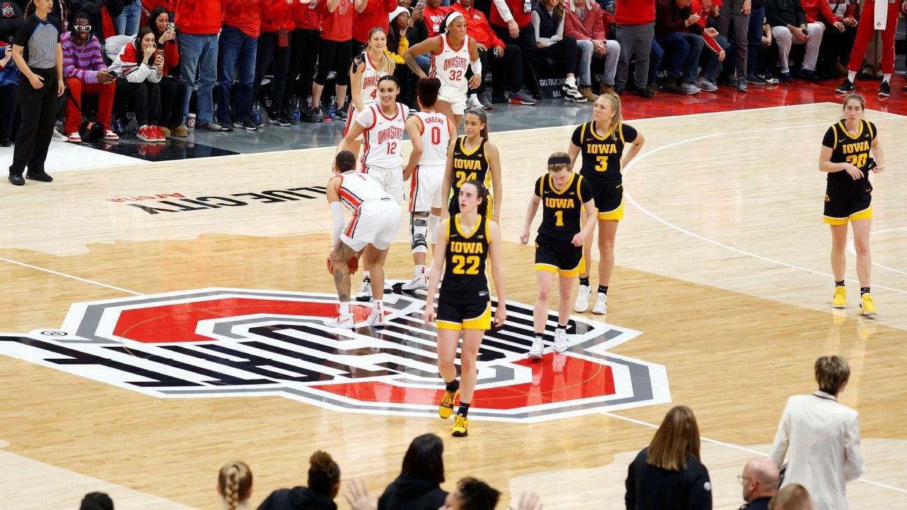 Iowa's Caitlin Clark - Colliding with Buckeyes fan 'kind of scary'
