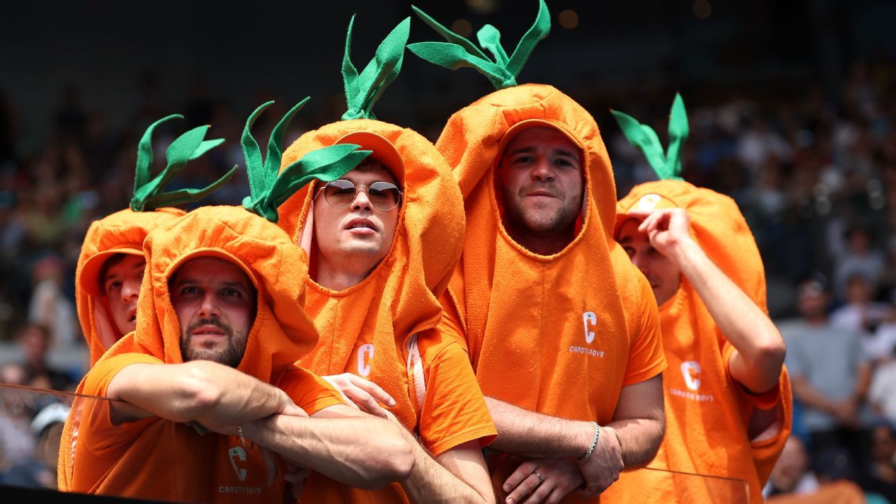 Jannik Sinner's superfans, the Carota Boys, make their debut Down Under