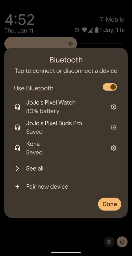 Latest Android 14 beta changes Bluetooth Quick Settings tile to be more interactive