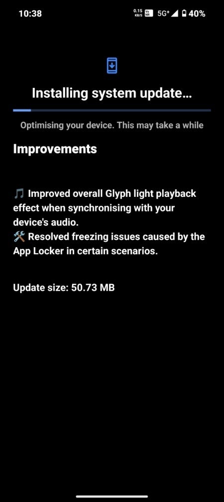 Credit – LawKumar (Nothing Community) – Nothing Phone (2) gets patch 2.5.1a which improves the Glyph interface with music sync optimization
