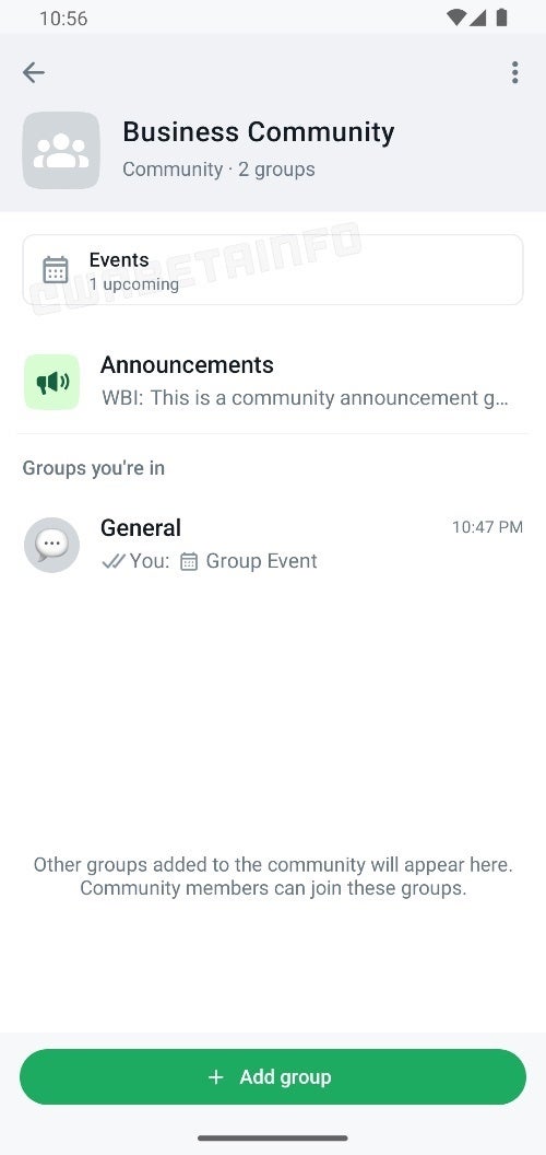 WhatsApp Communities are testing simpler event organization with auto-pinned upcoming events
