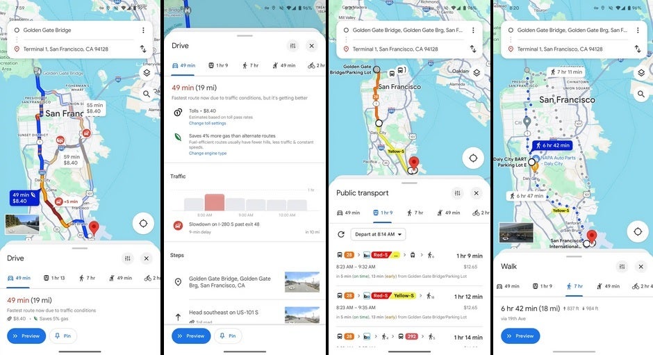 Image credit-9to5Google - Changes to the Google Maps UI should make you feel less cut off from navigating your trip