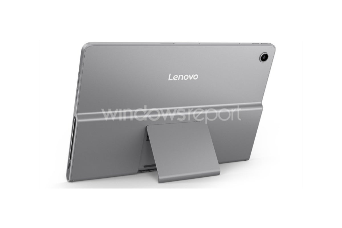 The simply named Lenovo Tab Plus features high-quality renders with a somewhat unusual design