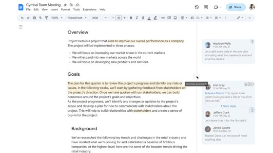 Google announces changes to Docs, Sheets and Slides comments sections