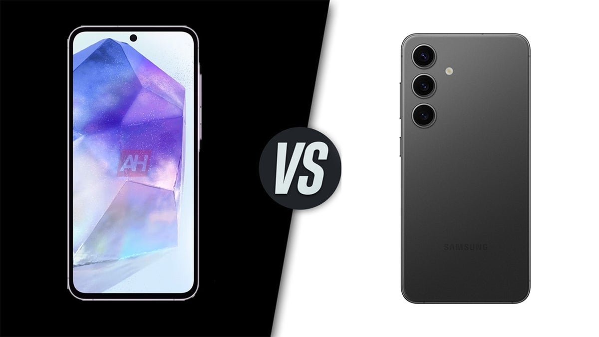 Samsung Galaxy A55 vs Galaxy S24: Formulaic mid-ranger meets a proper flagship