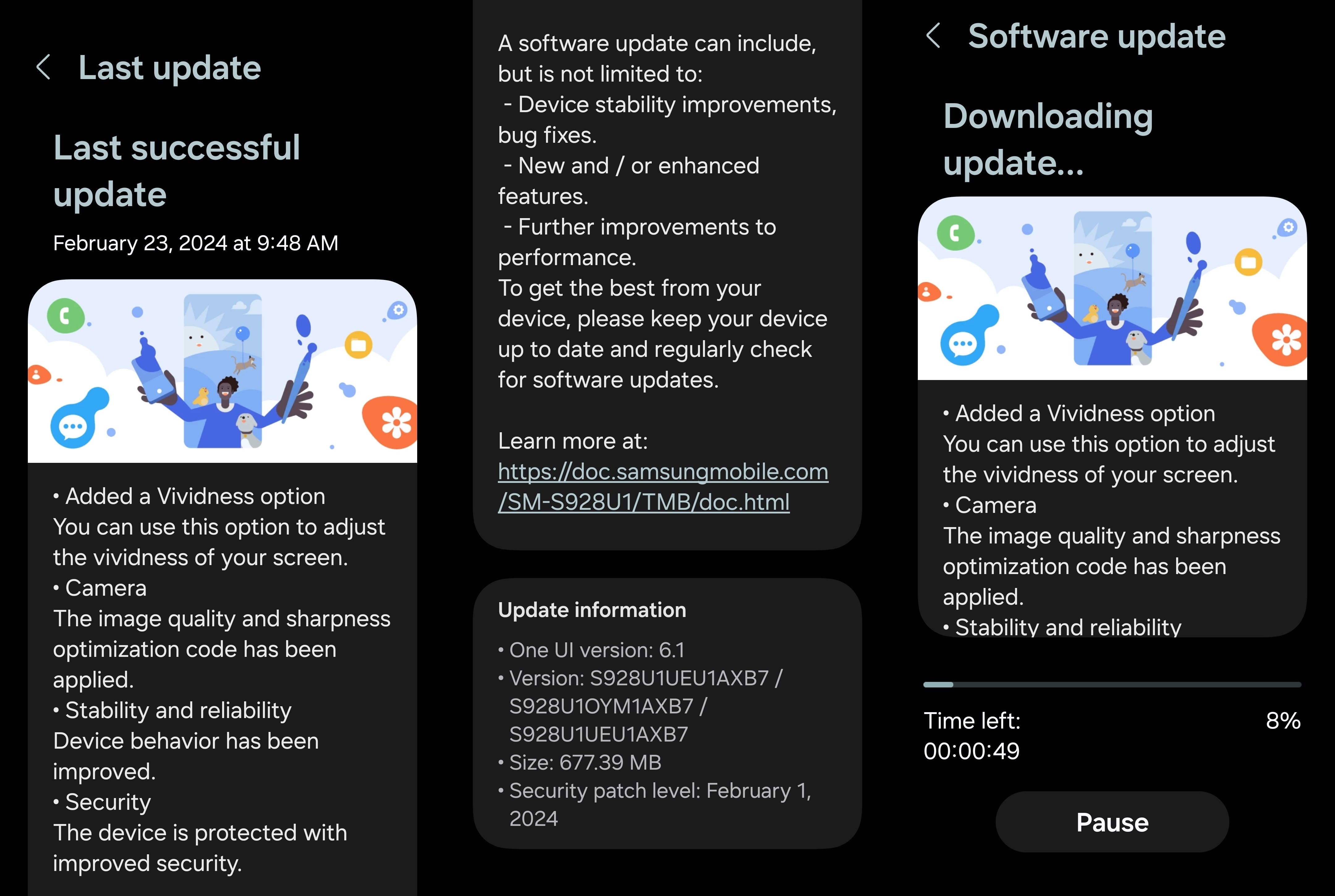 Galaxy S24 One UI 6.1 update rolled out in US with camera and screen fixes plus security patch